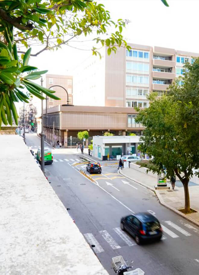 Vista dal balcone del parcheggio a pochi metri dal B&B a Bari