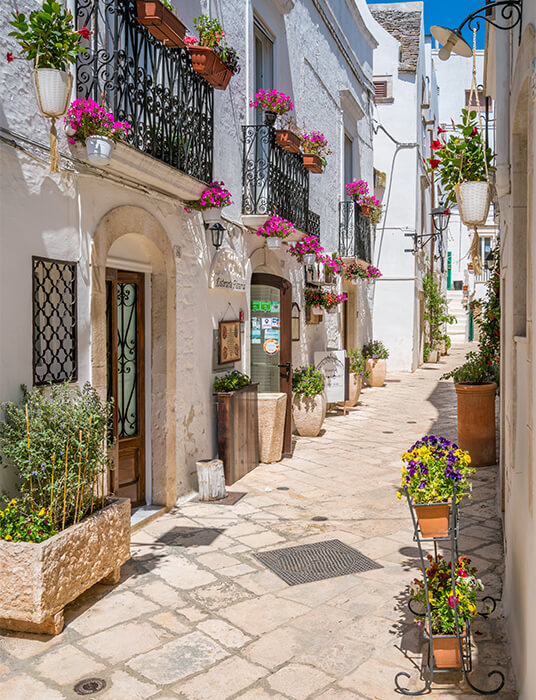 Centro storico di Locorotondo in Puglia